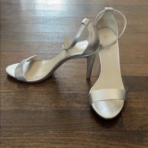 Aldo silver strap heels